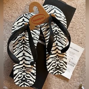 YSL x havaianas flip flops size 35/36